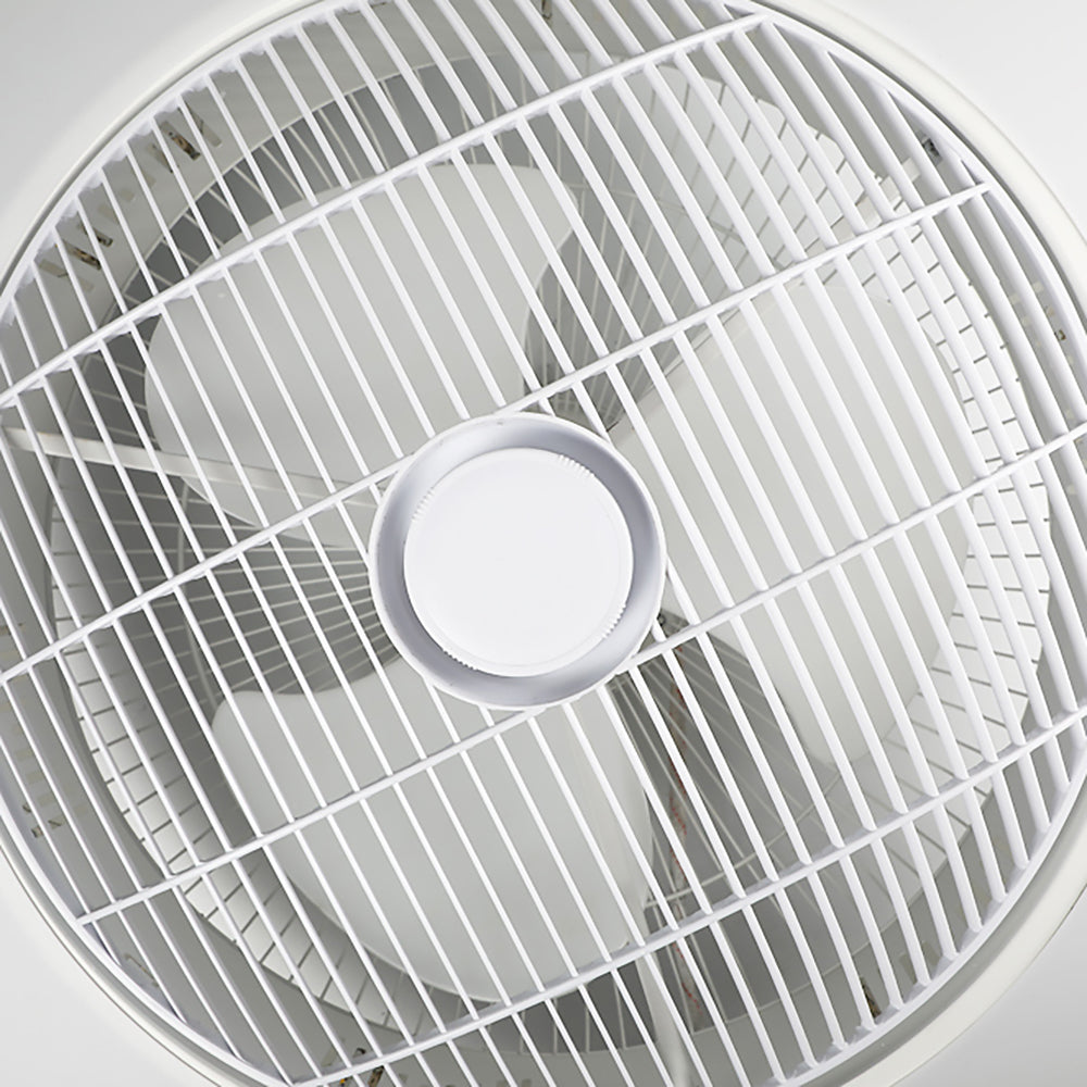 Round Ceiling Fan with Lights and Remote Control, Invisible Fan Blade, 21.6" W White Low Profile Light Fixture - Image 5
