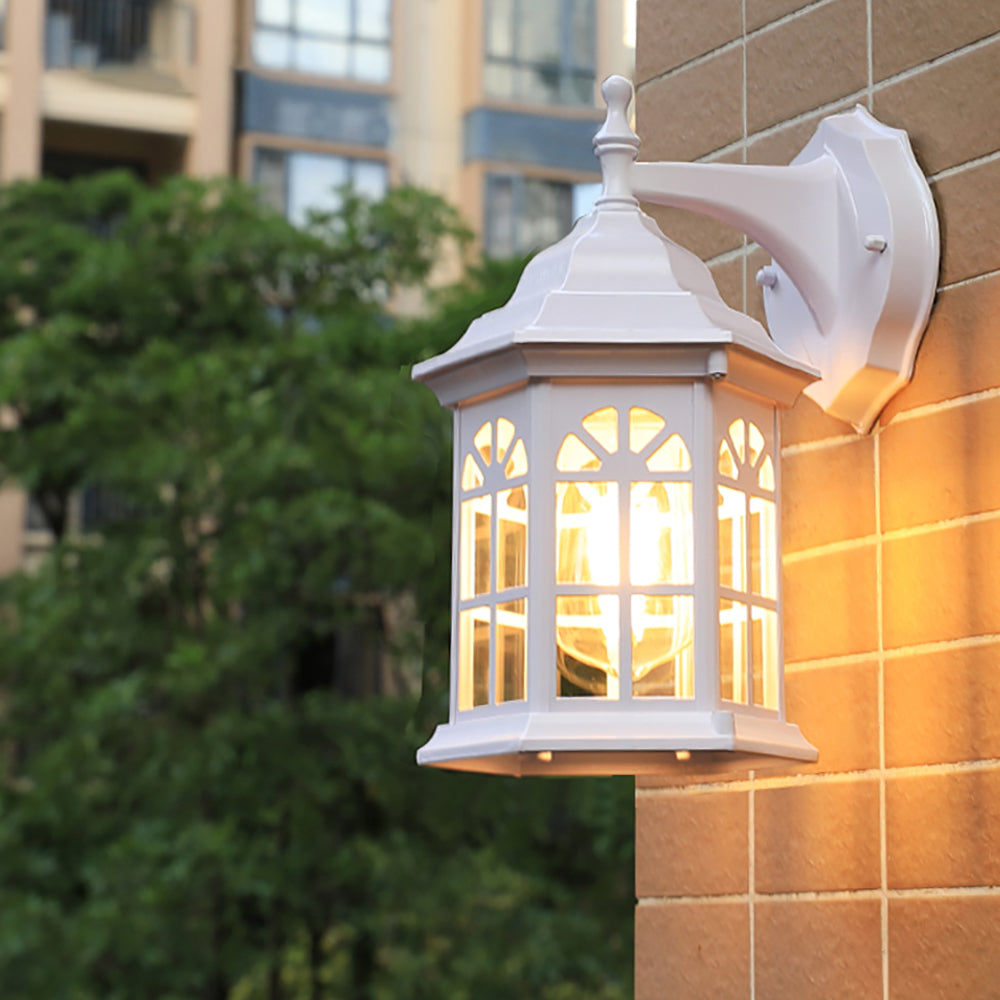 Outdoor Lantern Light - 1 Light Outdoor Wall Sconce with Glass Shade, Aluminum Body, Waterproof Porch Lantern, Garage Lamp - Image 10
