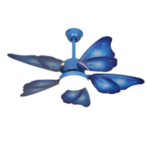 Butterfly Wings Shape Ceiling Fan with Lights and Remote Control, 42" LED Ceiling Fan, Reversible Fan Light for Kids' Room Nursery