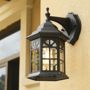 Outdoor Lantern Light - 1 Light Outdoor Wall Sconce with Glass Shade, Aluminum Body, Waterproof Porch Lantern, Garage Lamp