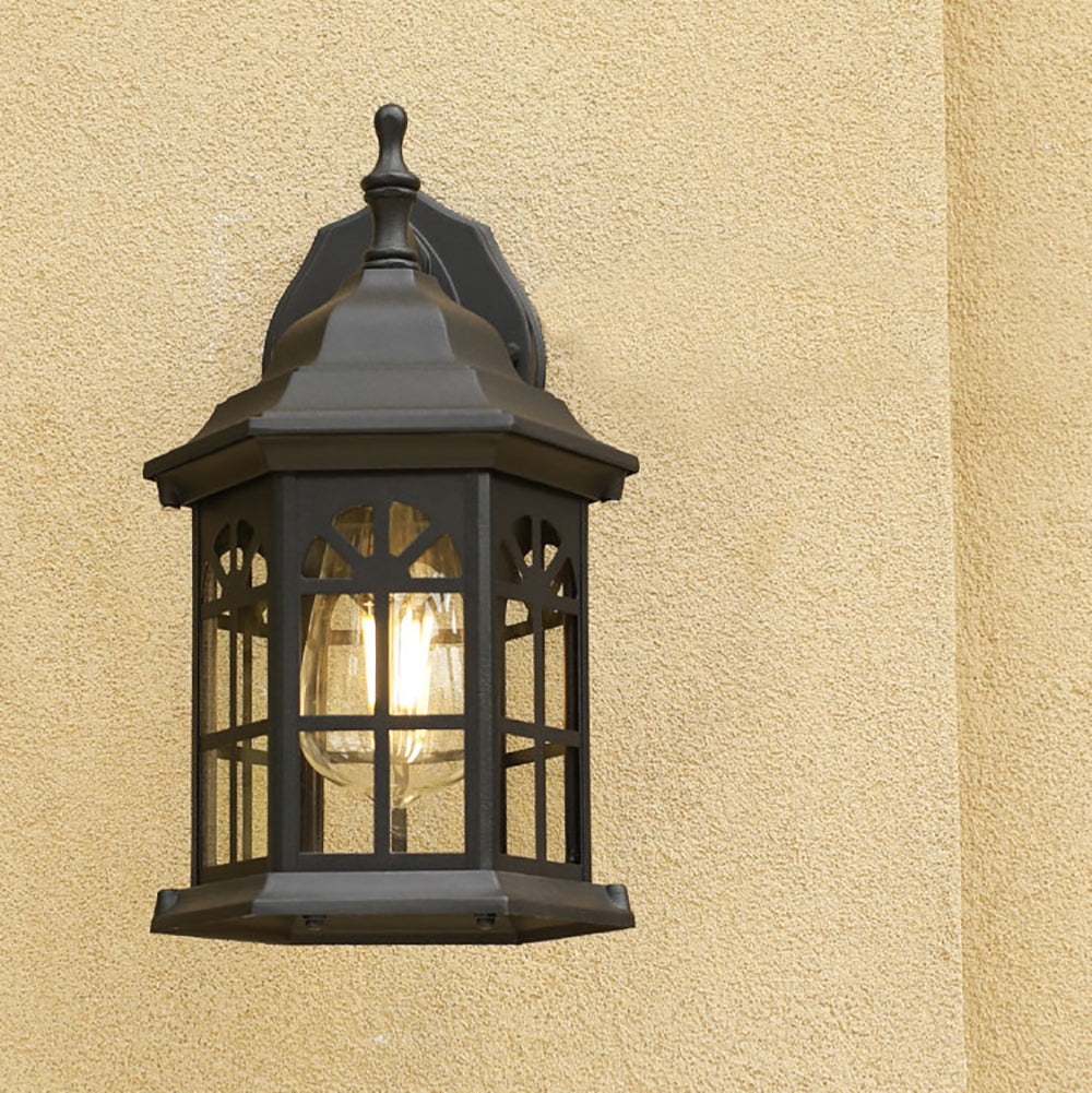Outdoor Lantern Light - 1 Light Outdoor Wall Sconce with Glass Shade, Aluminum Body, Waterproof Porch Lantern, Garage Lamp - Image 5